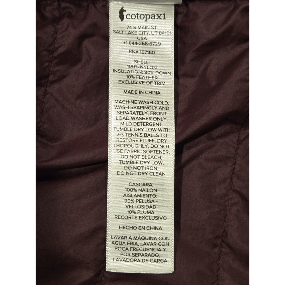 Cotopaxi Fuego Down Vest Womens M Black Colorblock 800 Fill Puffer Gorpcore Ski - Picture 4 of 6